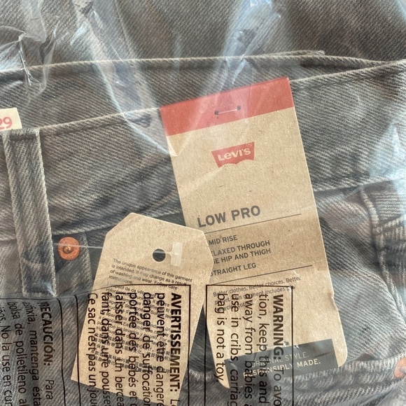 LEVI'S® LOW PRO JEANS GREY W WHITE SPATTER NWT - Picture 7 of 13